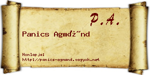 Panics Agmánd névjegykártya